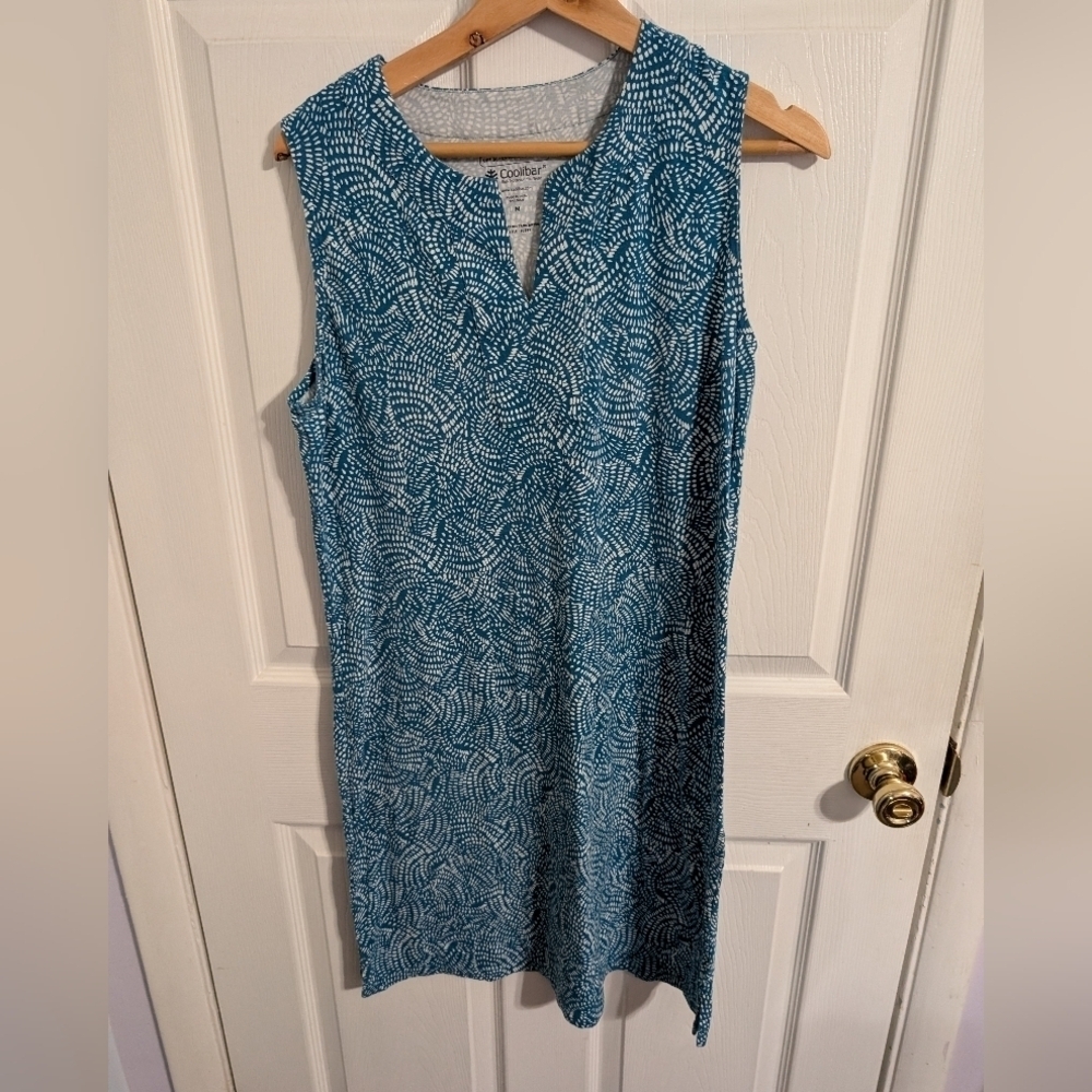 Coolibar Womens Dress UPF 50+ UV Sun Protection Tank Casual Resort Medium Blue